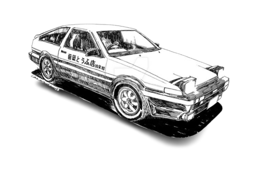 Drawn Image Of AE86 Trueno